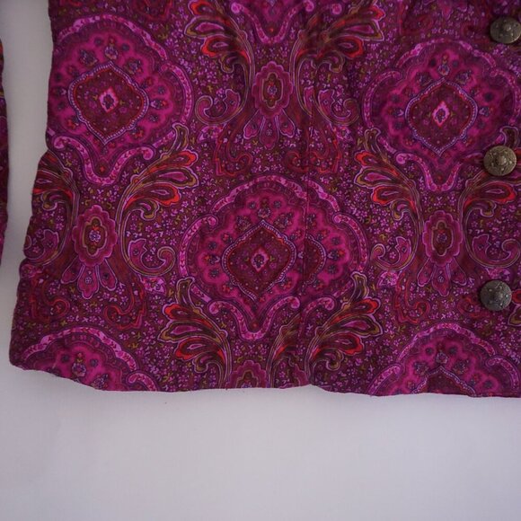 Paisley Quilted Blazer in Rich Purple - Picture 8 of 12